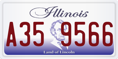 IL license plate A359566