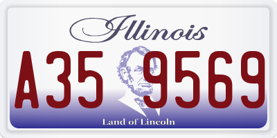 IL license plate A359569