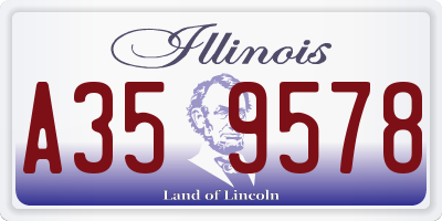 IL license plate A359578