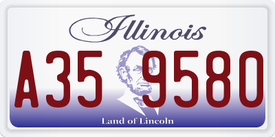 IL license plate A359580
