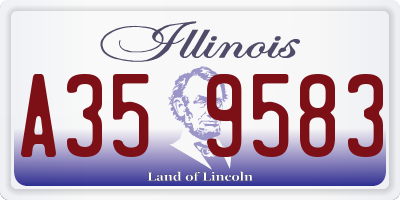 IL license plate A359583