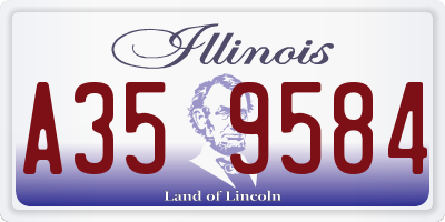 IL license plate A359584
