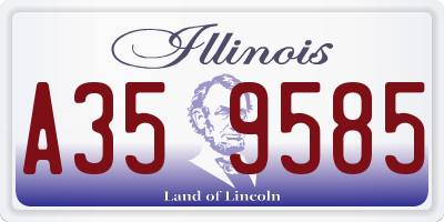 IL license plate A359585