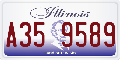 IL license plate A359589