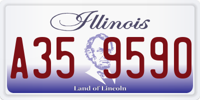 IL license plate A359590