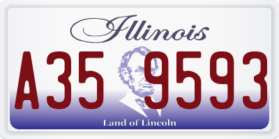 IL license plate A359593