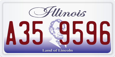 IL license plate A359596
