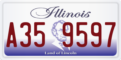 IL license plate A359597