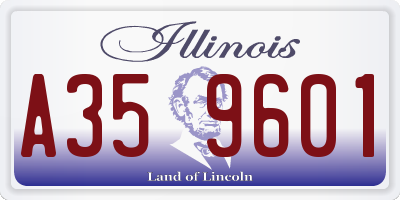 IL license plate A359601