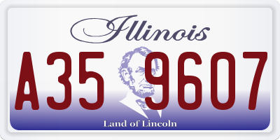 IL license plate A359607
