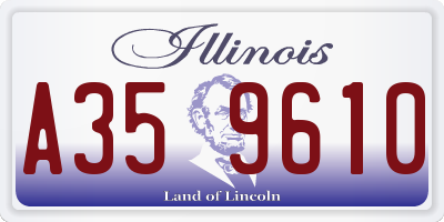 IL license plate A359610