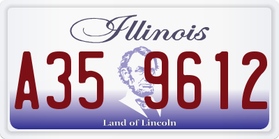 IL license plate A359612