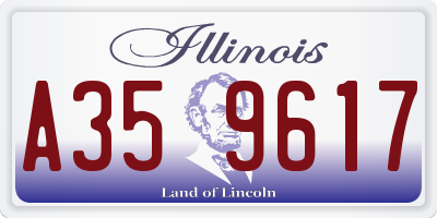 IL license plate A359617