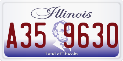 IL license plate A359630