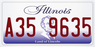 IL license plate A359635