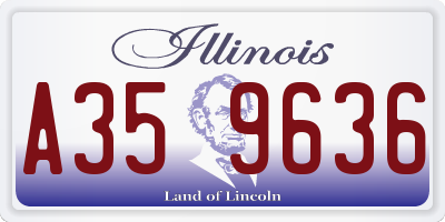 IL license plate A359636