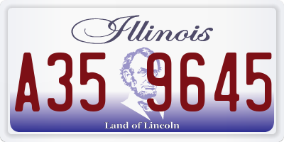 IL license plate A359645