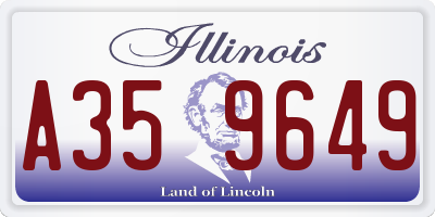 IL license plate A359649