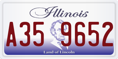 IL license plate A359652