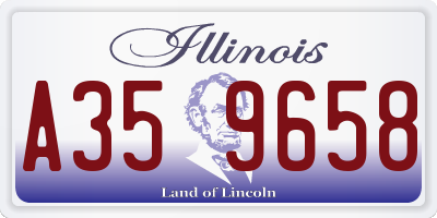 IL license plate A359658