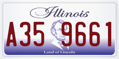 IL license plate A359661