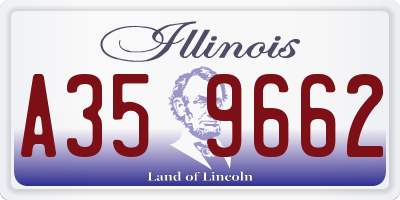 IL license plate A359662