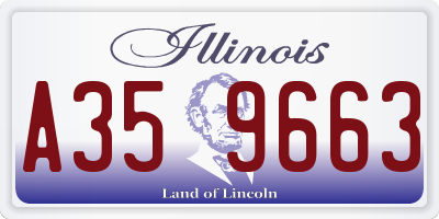 IL license plate A359663