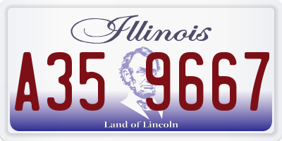 IL license plate A359667