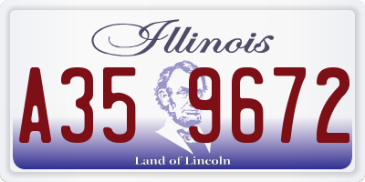 IL license plate A359672