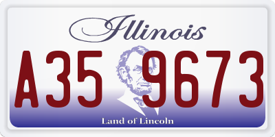 IL license plate A359673