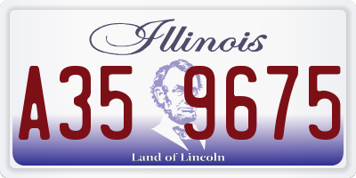 IL license plate A359675