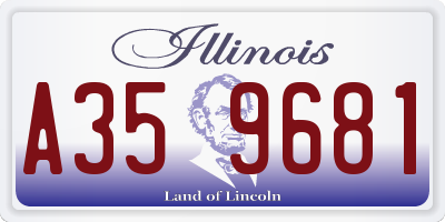 IL license plate A359681