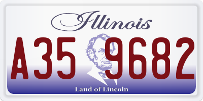 IL license plate A359682