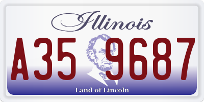 IL license plate A359687