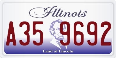 IL license plate A359692