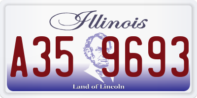 IL license plate A359693