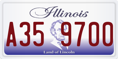 IL license plate A359700