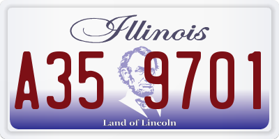 IL license plate A359701