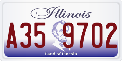 IL license plate A359702