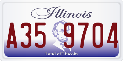 IL license plate A359704