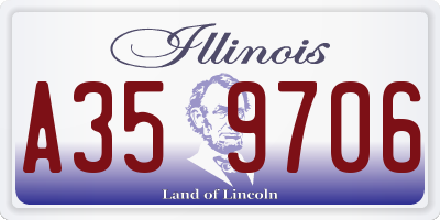 IL license plate A359706