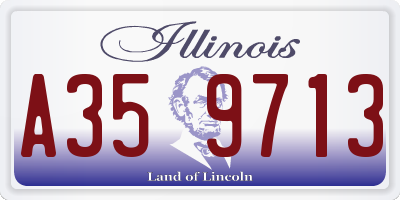 IL license plate A359713