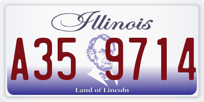 IL license plate A359714