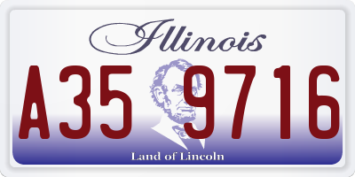 IL license plate A359716