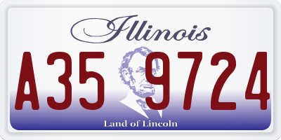 IL license plate A359724