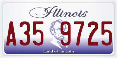 IL license plate A359725