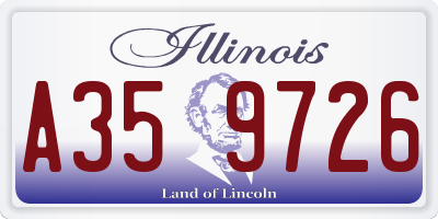 IL license plate A359726