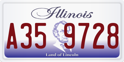 IL license plate A359728