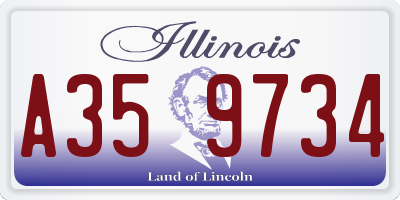 IL license plate A359734
