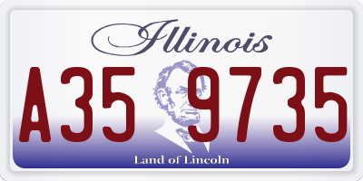 IL license plate A359735